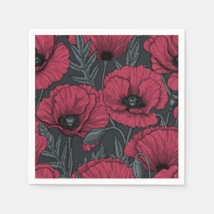 Serviette En Papier Poppies à Viva Magenta