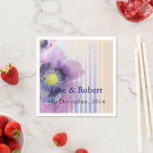 Serviette En Papier Poppies Dans Mariage Aquarelle (En situation)