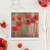 Serviette En Papier Poppies d'aquarelle (En situation)