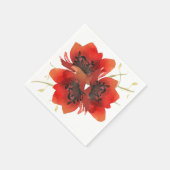 Serviette En Papier Poppies du jardin rouge vif (Coin)
