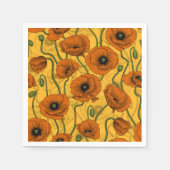 Serviette En Papier Poppies orange (Devant)
