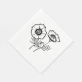 Serviette En Papier Poppy (Coin)