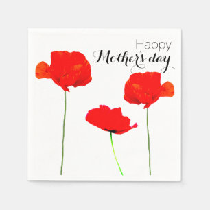 Serviette En Papier POPPY Collection 05 Papier de la fête des mères se