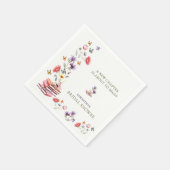 Serviette En Papier Poppy & Lavender Bridal Shower Napkins (Coin)