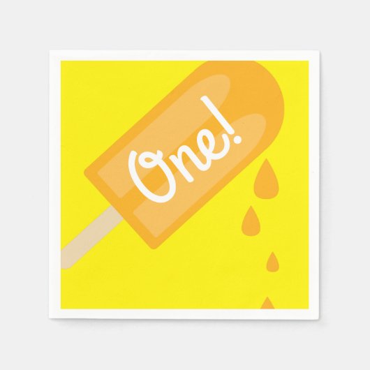 Serviette En Papier Popsicle fête d'anniversaire (Devant)