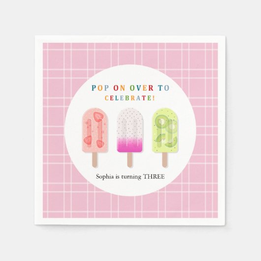 Serviette En Papier Popsicle Party (Devant)