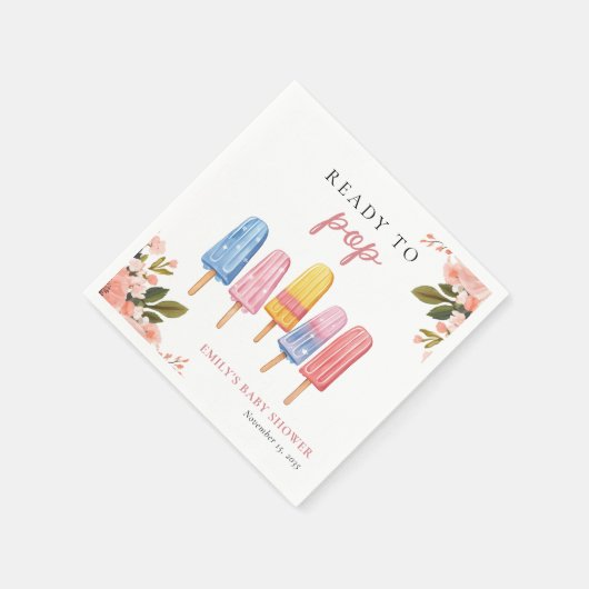 Serviette En Papier Popsicle Prêt à Pop Baby shower (Coin)