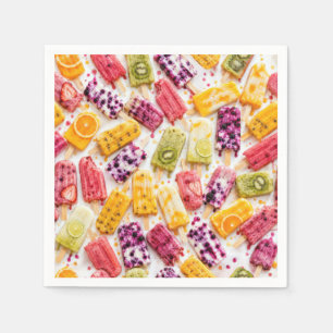 Serviette En Papier Popsicles de fruits congelés Abstrait