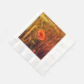 Serviette En Papier Populaire Rouge Dans Le Domaine Du Blé D'Or Action (Coin)