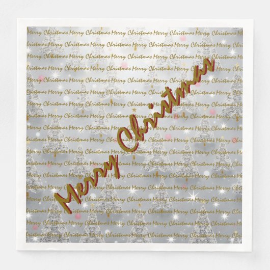 Serviette En Papier Popular Christmas Luxury Christmas Trees (Devant)