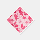 Serviette En Papier Populations roses et rouges modernes Découpage et  (Coin)