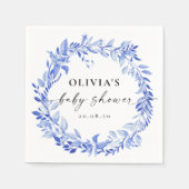 Serviette En Papier Porcelaine bleue Floral Livres Papier Naples (Devant)