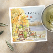 Serviette En Papier Porche d'automne rustique | Thanksgiving