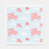 Serviette En Papier Porcs volants lunaires (Devant)