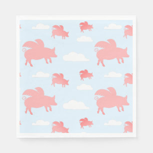 Serviette En Papier Porcs volants lunaires