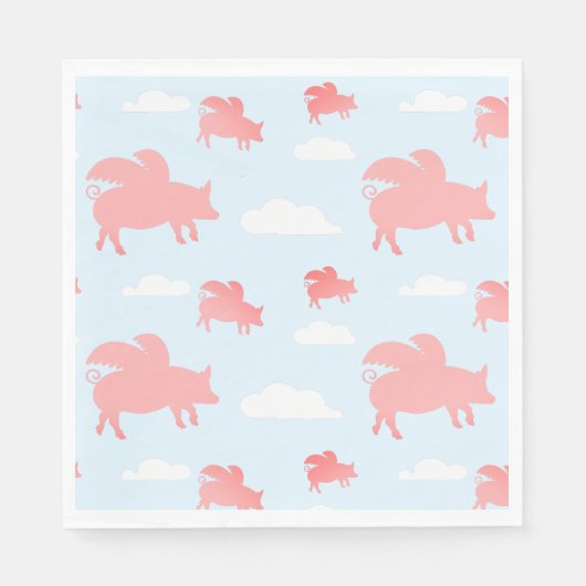 Serviette En Papier Porcs volants lunaires (Devant)
