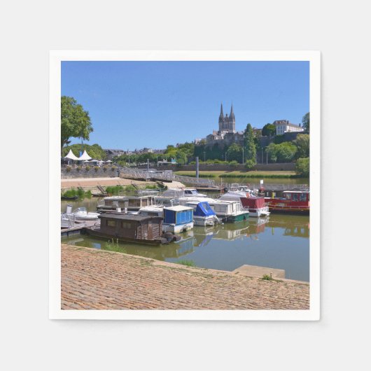 Serviette En Papier Port d'Angers en France (Devant)