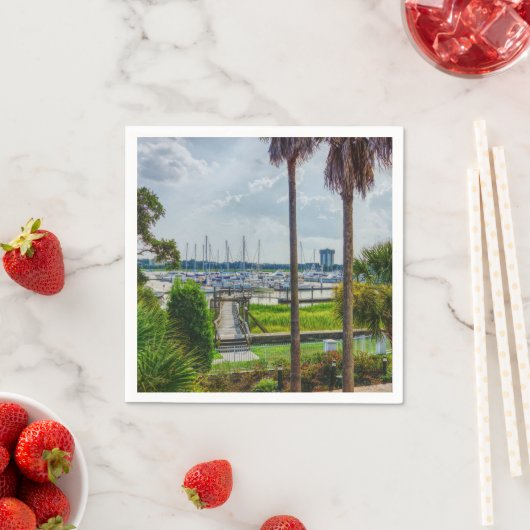 Serviette En Papier Port de Charleston (En situation)