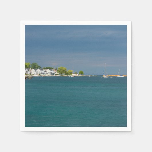 Serviette En Papier Port de l'île Mackinac (Devant)
