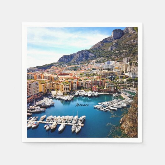 Serviette En Papier Port de Monaco (Devant)