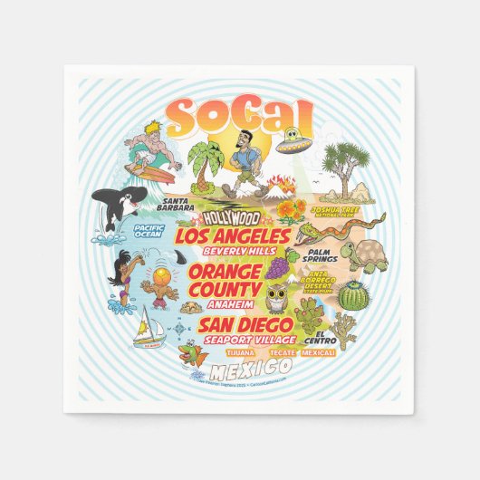 Serviette En Papier Port maritime de SoCal (Devant)