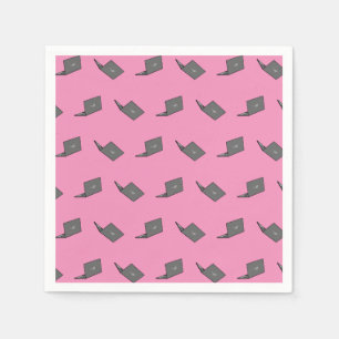 Serviette En Papier Portable gris avec logo d'oiseau