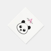 Serviette En Papier Porte-panda coutume Monogramme (Coin)
