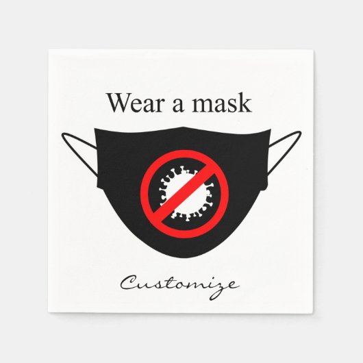 Serviette En Papier Porter un masque Thunder_Cove (Devant)