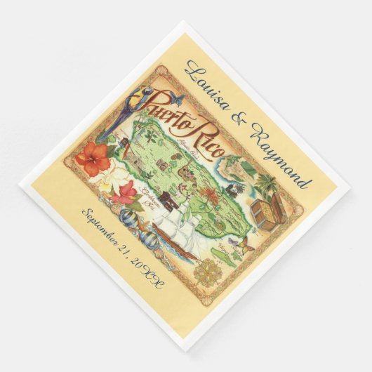 Serviette En Papier Porto Rico Paper Napkin (Coin)