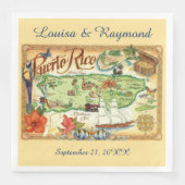 Serviette En Papier Porto Rico Paper Napkin (Devant)