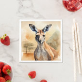 Serviette En Papier Portrait australien Kangaroo (En situation)