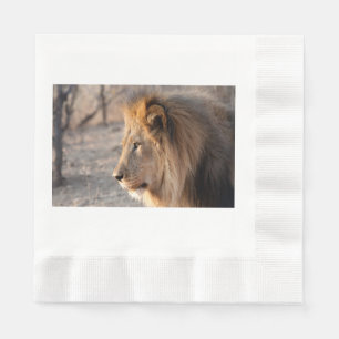 Serviette En Papier Portrait de Lion
