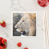 Serviette En Papier Portrait de Lion (En situation)