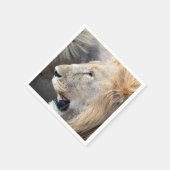 Serviette En Papier Portrait de Lion (Coin)