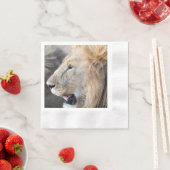 Serviette En Papier Portrait de Lion (En situation)
