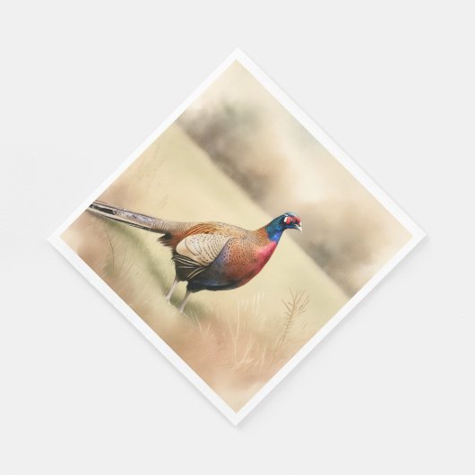 Serviette En Papier Portrait De Phéasé En Pré D'Or (Coin)