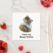 Serviette En Papier Portrait de Rough Collie (En situation)