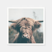 Serviette En Papier Portrait de vache Highland (Devant)
