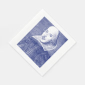 Serviette En Papier Portrait de William Shakespeare First Folio (Coin)