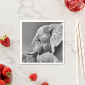 Serviette En Papier Portrait d'éléphant (En situation)