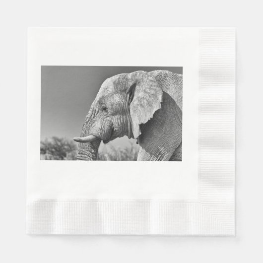 Serviette En Papier Portrait d'éléphant (Devant)