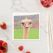 Serviette En Papier Portrait d'Ostrich (En situation)
