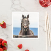 Serviette En Papier Portrait d'un cheval (En situation)
