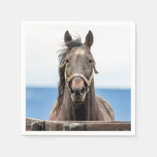 Serviette En Papier Portrait d'un cheval