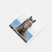 Serviette En Papier Portrait d'un cheval (Coin)