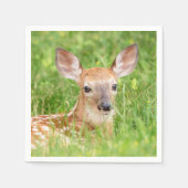Serviette En Papier Portrait d'un faon (cerf de Virginie) (Devant)