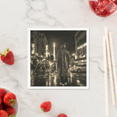 Serviette En Papier portrait d'un homme noir en papier imperméable (En situation)