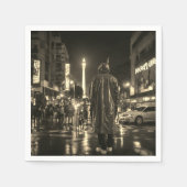 Serviette En Papier portrait d'un homme noir en papier imperméable (Devant)