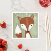 Serviette En Papier Portrait Fox (En situation)