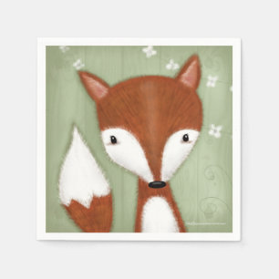 Serviette En Papier Portrait Fox
